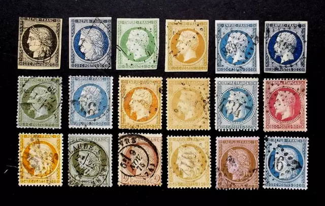 Lot Timbres France Classique Napoléon Ceres