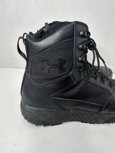 UNDER ARMOUR STELLAR Tac Side Zip Boot 1303129-001 Black Lace Up Mens ...