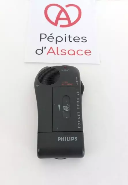 PHILIPS Pocket Memo281 Enregistreur Dictaphone Magnétophone Vocal Mini Cassette