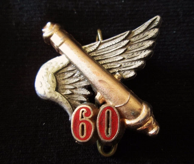 IN01960 - INSIGNE 1° Rgt d'Artillerie Coloniale émail, dos guilloché