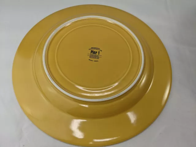 PIER 1 IRONSTONE Bohemian Yellow Dinner Plate 10.25 Inch $10.95 - PicClick
