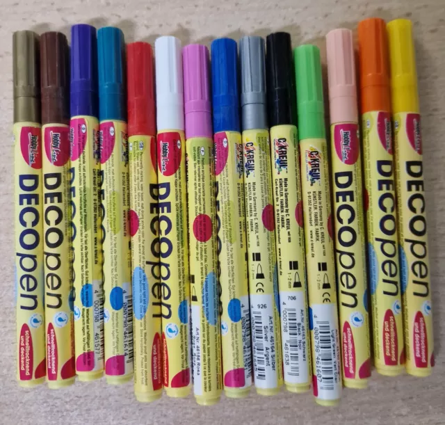 14x KREUL Deco Pen fine, Neu