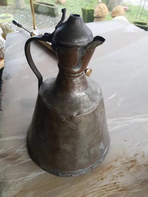 Kanne, Kupfer, Metall, Wasserkanne, antik, alt, Antiquität, Deko, Nachlass