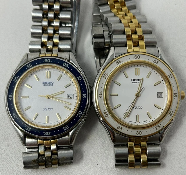VINTAGE SEIKO SQ 100er 80er Jahre Ref 5Y22 6070 Menge 2 Taucheruhr vintage-seiko-sq-100er-80er-jahre-ref-5y22-6070-menge-2-taucheruhr