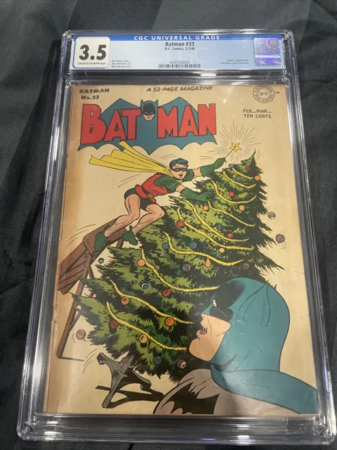 Batman #33 - DC Comics 1946 Graded CGC 3.5 Golden Age Comic Book Batman & Robin~