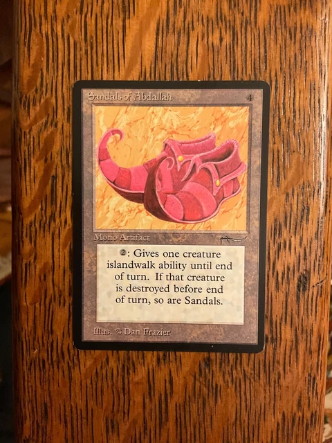 Unplayed Near Mint Sandals Of Abdallah (Arabian Nights, Magic, MTG)