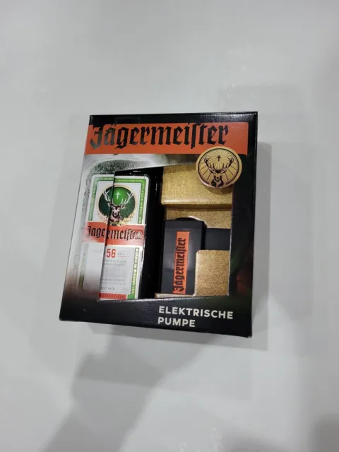 Limitiertes Jägermeister 0,7 L Geschenkset elektrische Pumpe Dosierer  Ausgießer