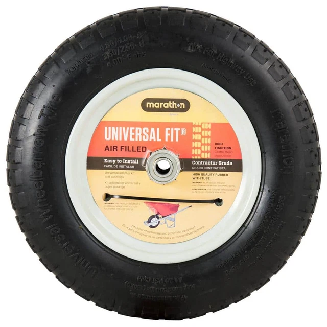 14.5 In. Pneumatic Universal Wheelbarrow Wheels
