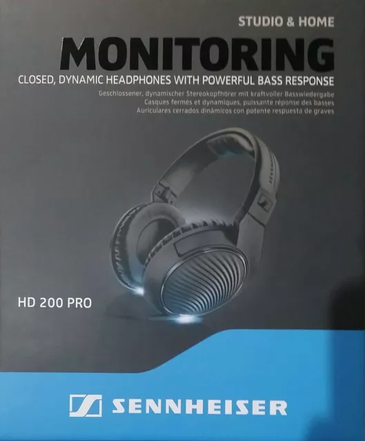 Sennheiser HD 200 Pro Écouteurs Dynamique Chiusa Avec Forte Rendement Des Basses