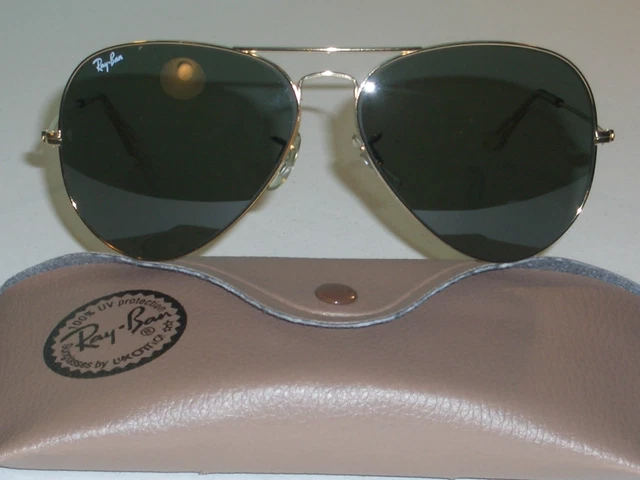 58MM B L RAY ban Taglia Media Lenti G15 UV Curvo Placcato Oro