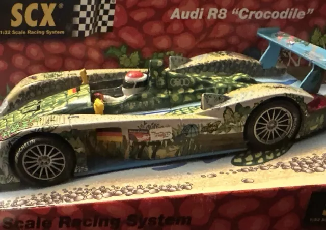 SCX  Scale racing Audi R8 "Crocodile" 61010 1/32 Slot Car. Scalextric Compatible