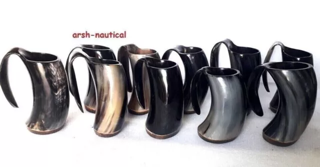 Viking Drinking horn mugs Tankard for beer ale best gift for groomsman 10 Units 3