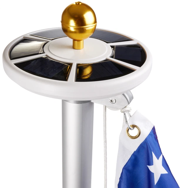 Aurolit Auro 5 Pro Lampe Pour Mât De Drapeau à énergie Solaire, 136 LED