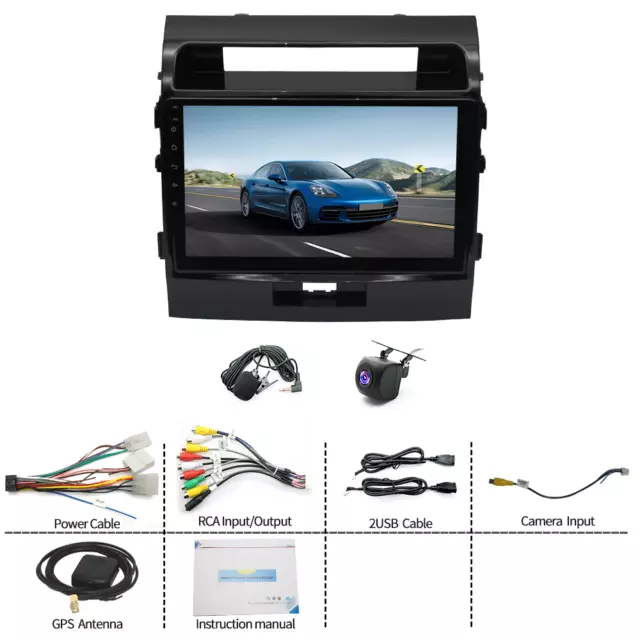 Android CarPlay Car Radio Stereo GPS Head Unit For Toyota Land Cruiser 200 08-15 3