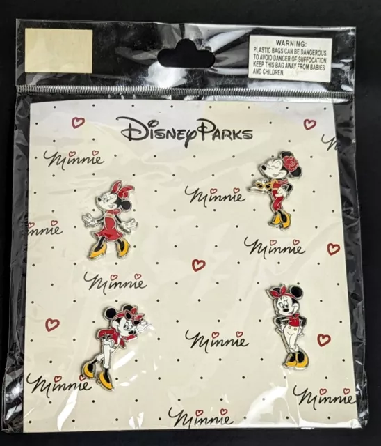 Disney Parks 4-Pin Minnie Mouse Booster Set See Description For Details