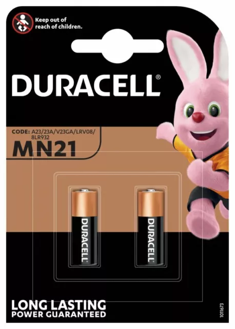 2x Duracell Batterie Security MN21 12V 23A 3LR50 V23GA 23AE A23S LRV08 CN23A