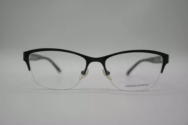 Sonia Rykiel 249 Noir Or Démi Monture Lunettes Neuf