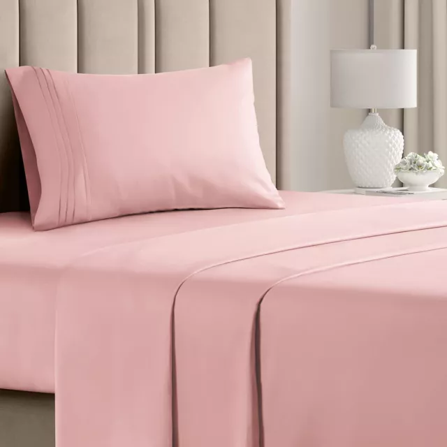 Twin Size 3 Piece Sheet Set - Comfy Breathable & Cooling Sheets - Hotel Luxury B