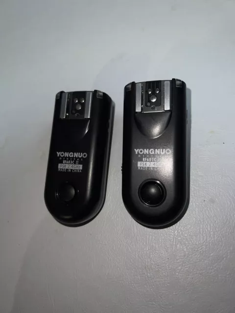 Yongnuo rf-603c-II wireless flash trigger Lot Of 2