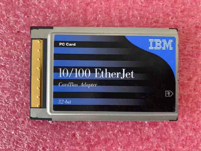 IBM 08L3148 10/100 Etherjet LAN PCMCIA Cardbus 32-bit 3V PC Card Adapter