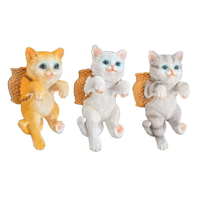 Bonitas figuras de gatos acuario adorno acuario paisaje adornos acuario
