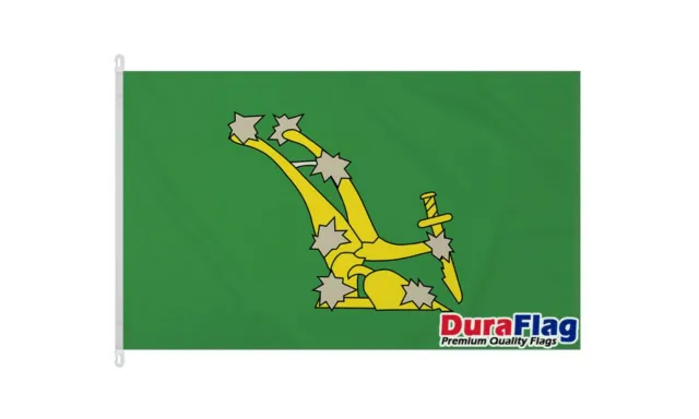 STARRY PLOUGH GREEN HIGH QUALITY FLAG (150cm X 90cm) DURAFLAG with CLIPS / HOOKS