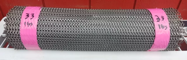 Stainless Steel Conveyer Belt 22x155 SS Chain Link Mail Roll Sheet 33lb 12 Gauge