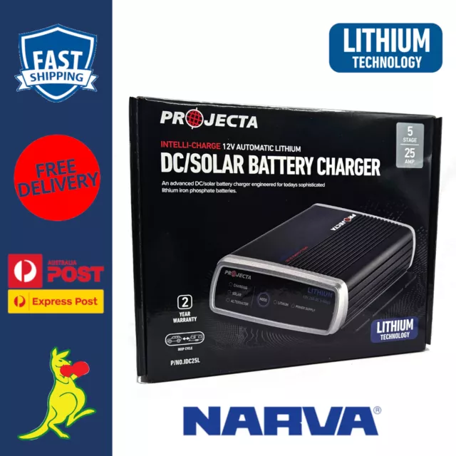 Projecta Lithium Dual Battery Charger 12V 25 Amp DC to DC Charger IDC25L