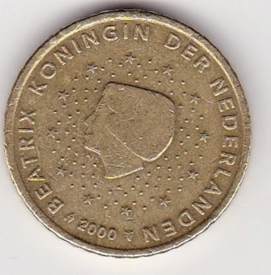 BEATRIX KÖNIGIN DER Niederlande 50 Cent Münze 2000 seltenes