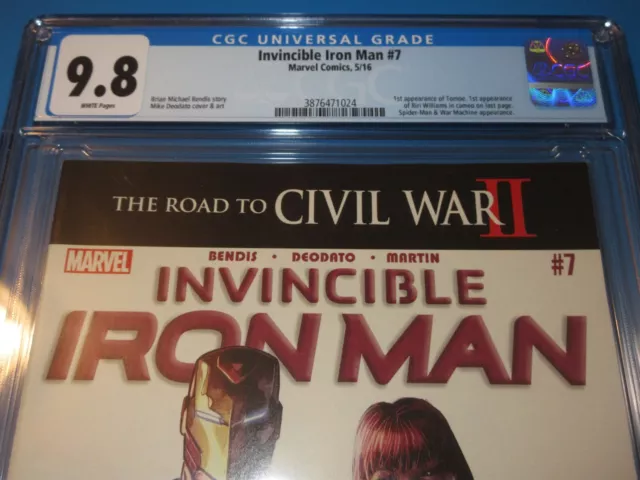Invincible Iron Man #7 1st Riri Williams Key CGC 9.8 NM/M Gorgeous Gem Wow Hot 2