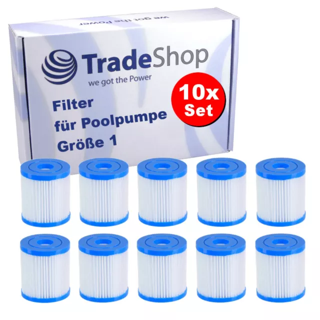 10x Bestway Pool Filterkartusche Gr. 1 Filterpatrone Ersatzfilter 58093