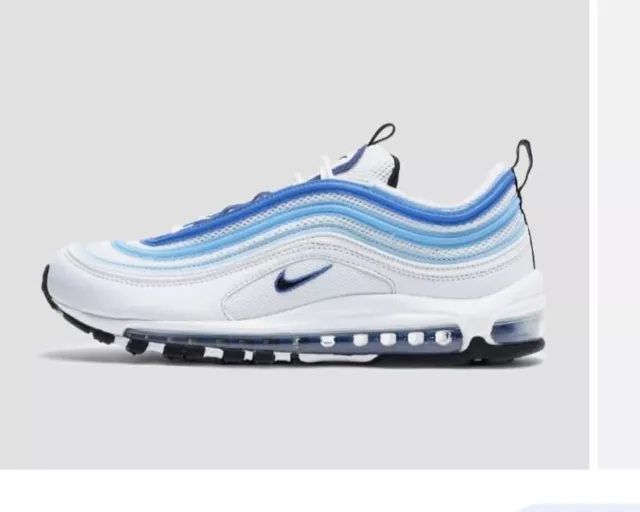 Nike Air Max 97 White/Blu Scarpe Uomo/Donna da Ginnastica