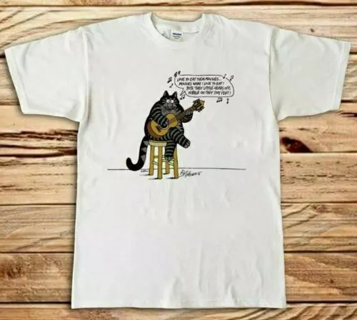 Funny T Shirt B Kliban Cat Guitar Player Men's Unisex T-Shirt S-5XL TR5990