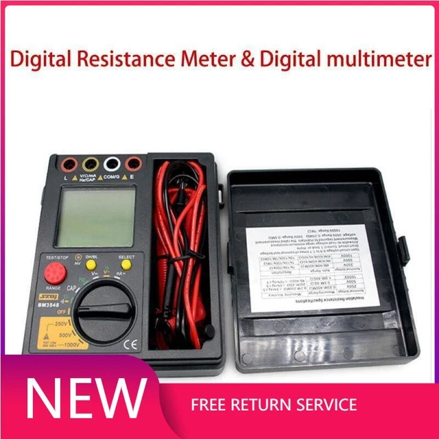 2 IN 1 Digital Multimeter+Insulation Resistance Test Meter 250V/500V