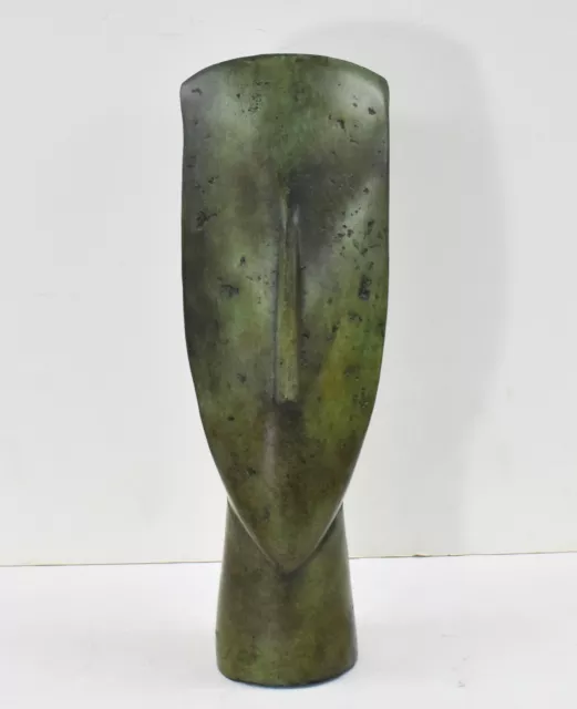 Cycladic Bronze Head sculpture - Ancient Greek Abstract Art statue Simplicity