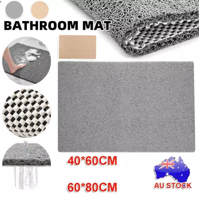 Shower Rug Anti Slip Loofah Bathroom Bath Mat Carpet Water Drains Non Slip