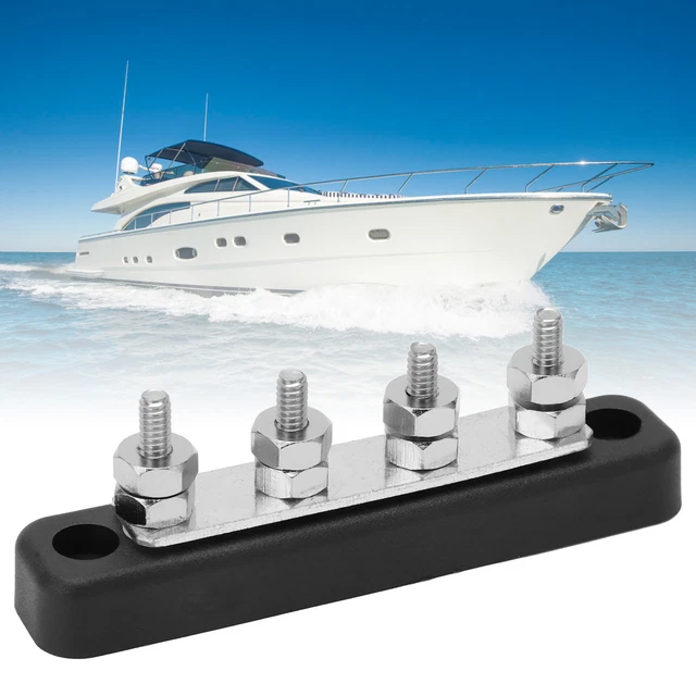 Barre De Terre / Borne De Masse En Cuivre - 30 Terminaux (4x14) - Utilisée En Bon État