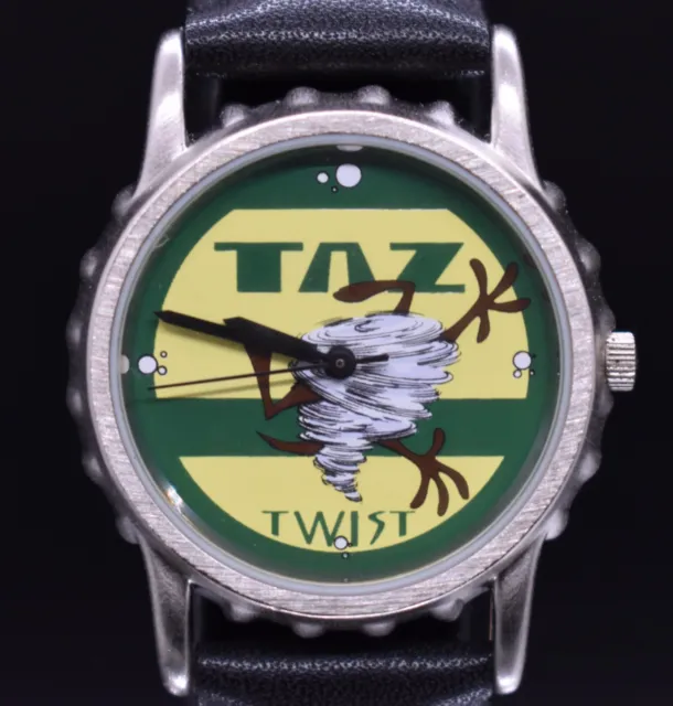 Vtg TAZ Tazmanian Devil Bottle Cap Watch Warner Looney Tunes NEW BATTERY & BAND