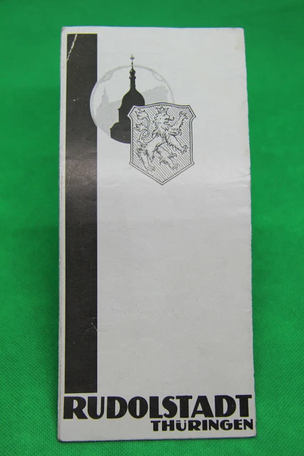 Werbe-Prospekt Rudolstadt Thüringen 1938 Werbung Landesverkehrsverband