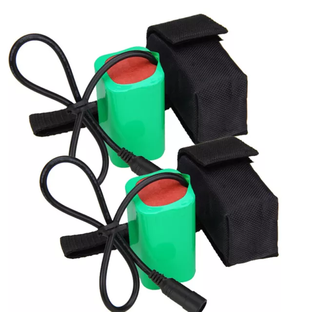 Rechargeable 20000/16000 mAh 8.4V Battery Pack Set For LED Bike  Light Head Lamp