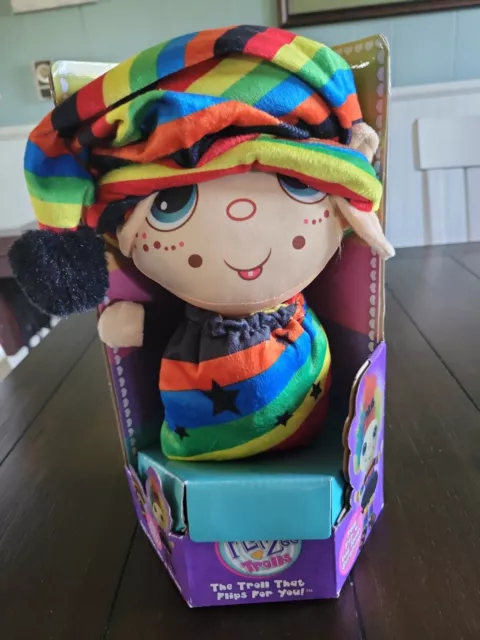 NIB FlipZee Trolls Rainbow Galore & Cuddly 2-in-1 Plush Doll From 11 Inches