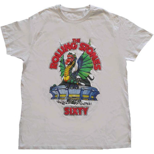The Rolling Stones Maglietta Uomo – Europe '82 Tour, Blu, Cotone Morbido