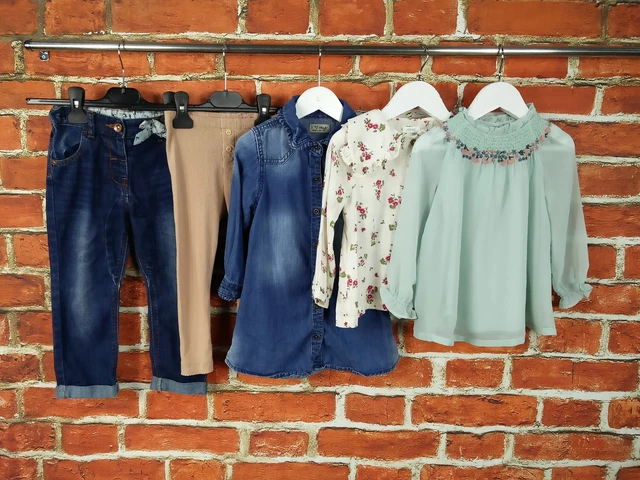 Girls Bundle Age 2-3 Years Next H&M Jeans Leggings Blouse Top Dress Denim 98Cm