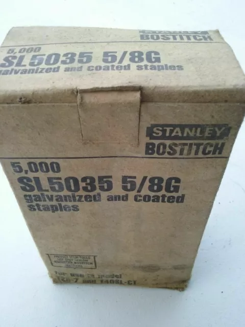 Stanley Bostitch SL5035 5/8G Narrow Crown Staples 5/8" G  old stock