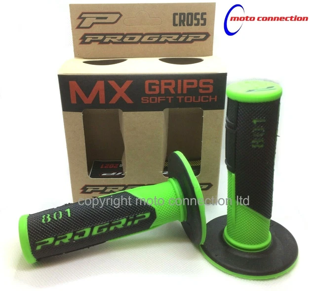Kawasaki Kx250F Kx 250F Grips - Pro Grip Pg 801 Black / Flo Green Mx Grips