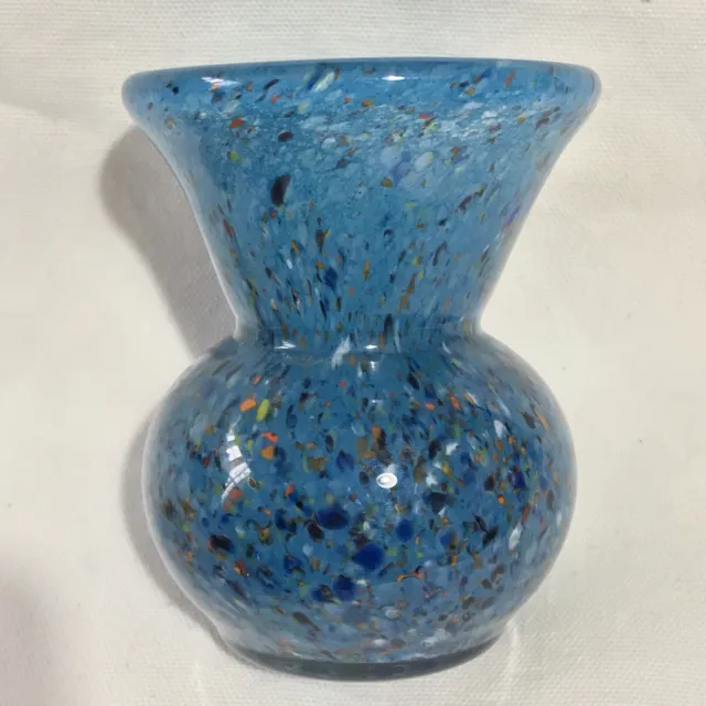 Vintage 1960s Vasart Strathearn Art Glass Thistle Form Posy Vase Scottish