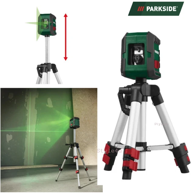 PARKSIDE SELF-LEVELLING CROSS Line Laser Level with Tripod Stand £24.95 ...