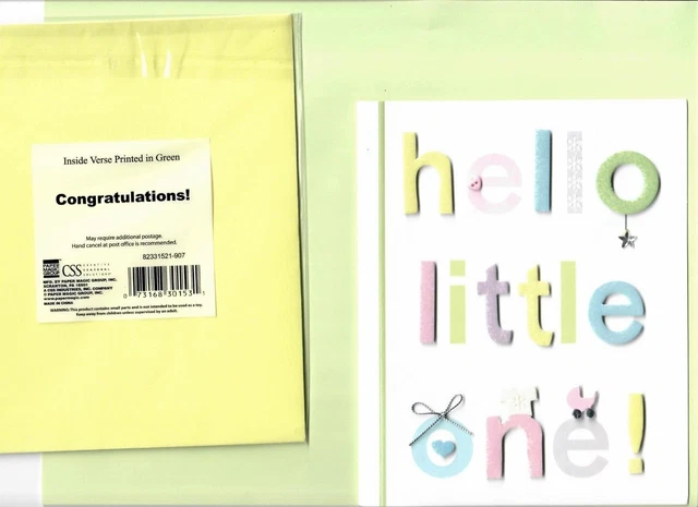 * Babies     Papyrus. Burgoyne & Hallmark Embellished Card