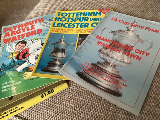 FA Cup semi-final programmes x 7 (1981-90)