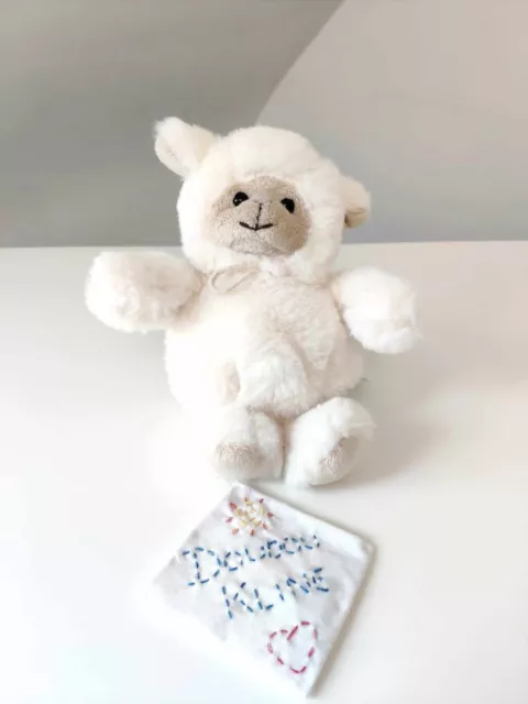 Peluche/Doudou Mouton Agneau Boulidoux Fourrure Blanche 20cm - Histoire D'ours